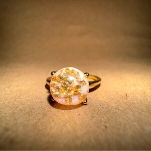 Elegant Gold and Pink Ring
